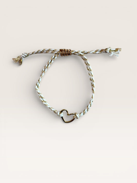 Bracelet cordon cœur doré – Collection Pour Toi
