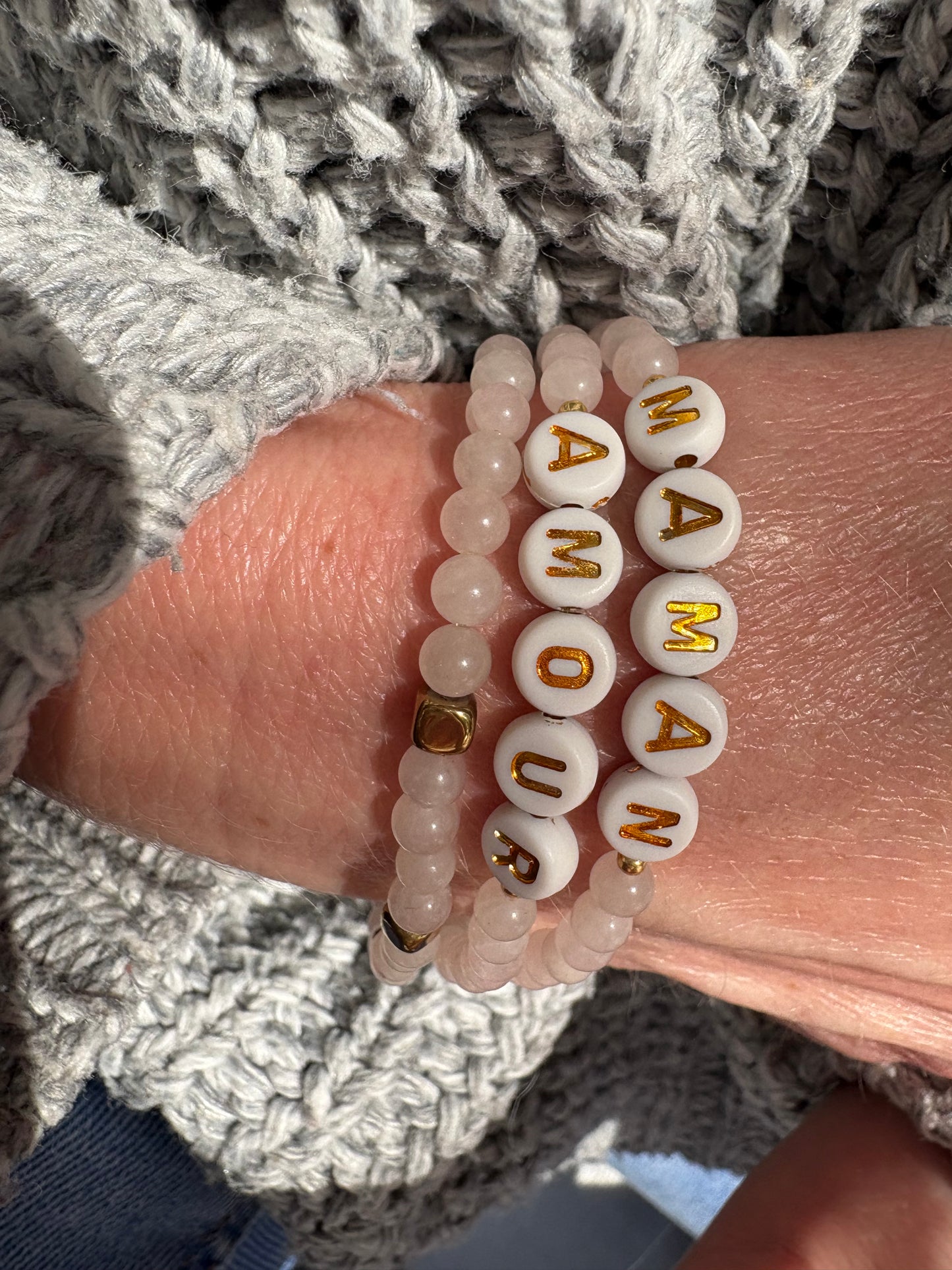 Bracelet quartz rose