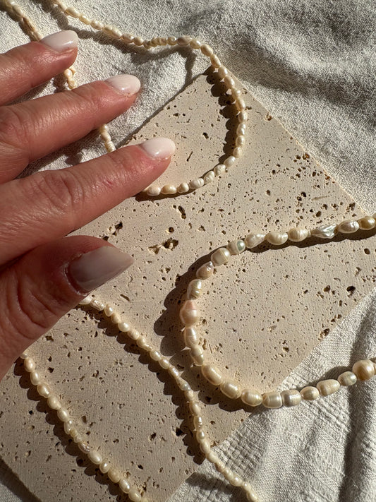 Colliers en Perles d’Eau Douce & Acier Inoxydable