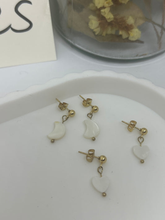 Boucles d’oreilles Mini Charms Nacrés