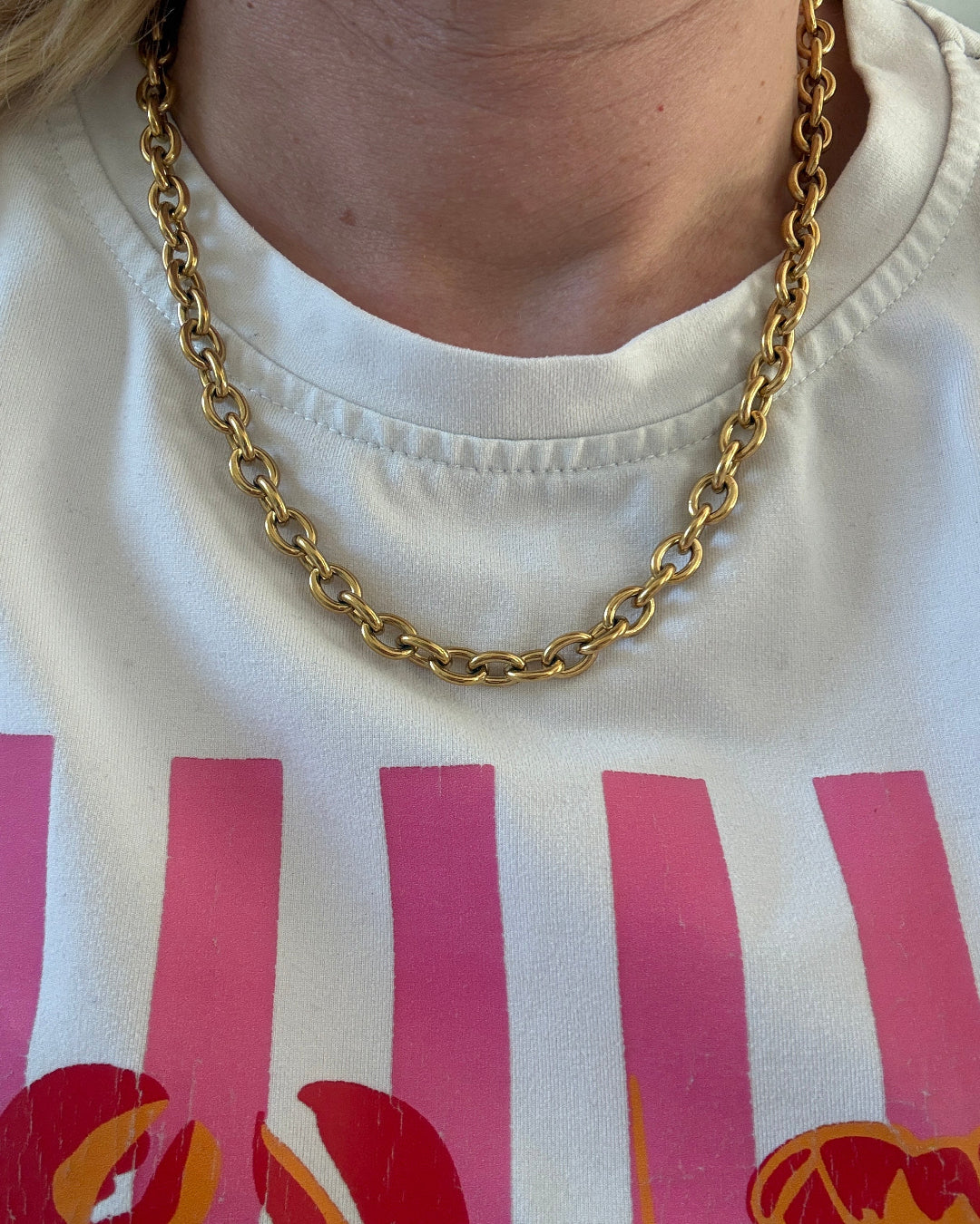 Collier Luna – Acier inoxydable doré