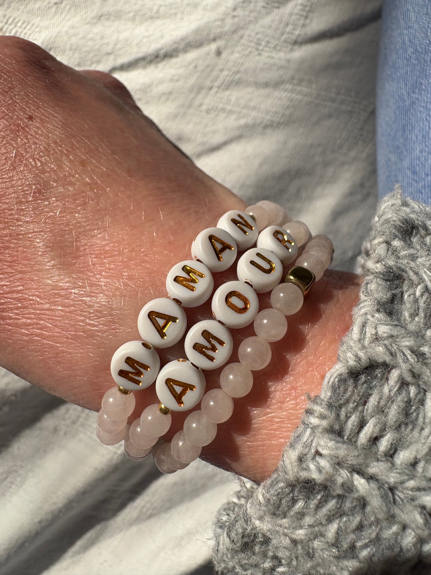 Bracelet quartz rose