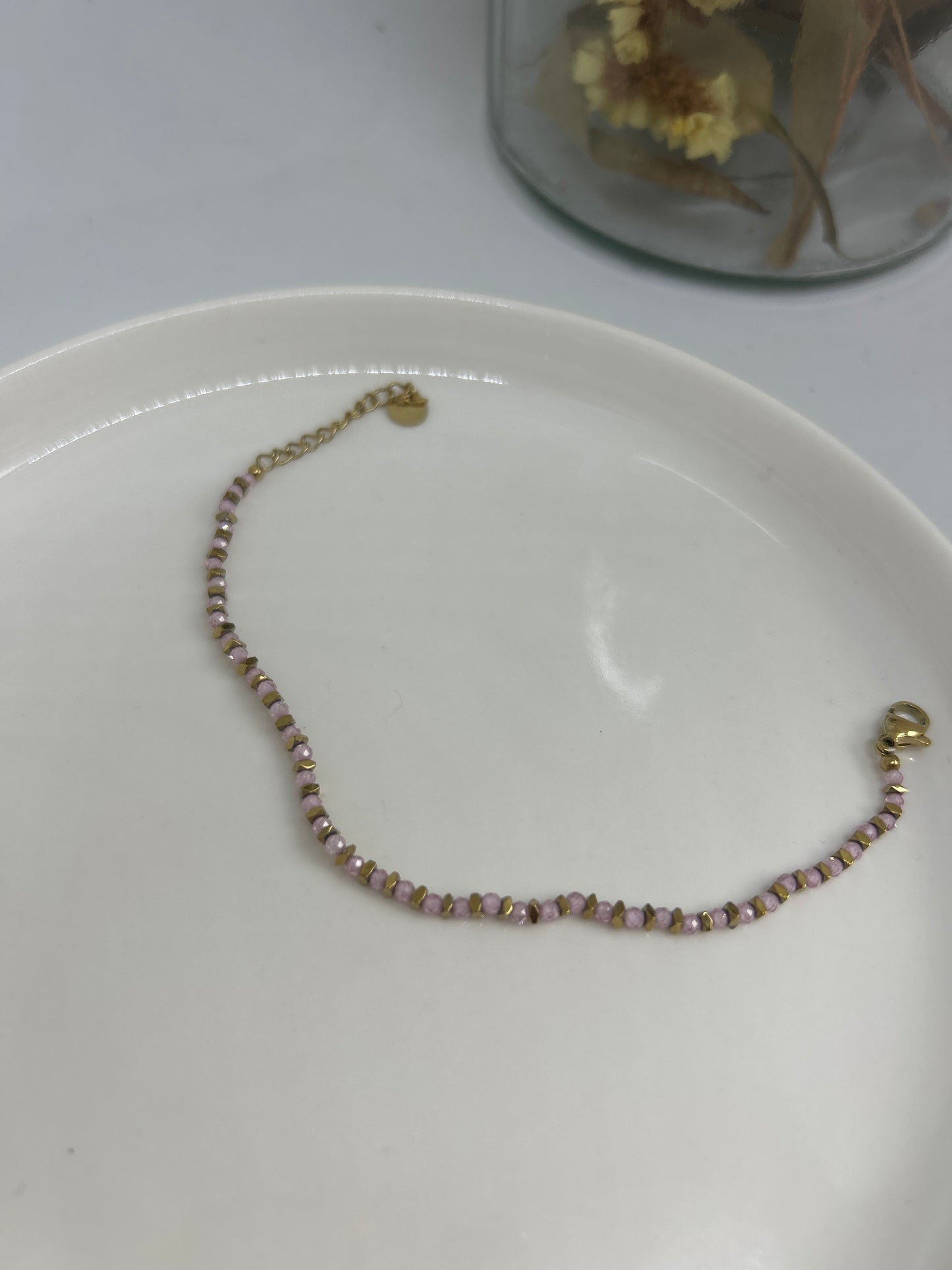 Bracelet Julie acier inoxydable et pierres naturelles