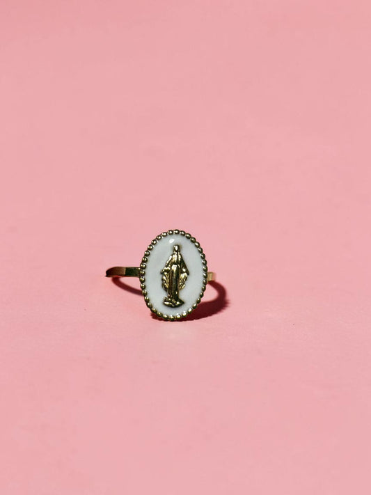 Bague Médaille en Émail