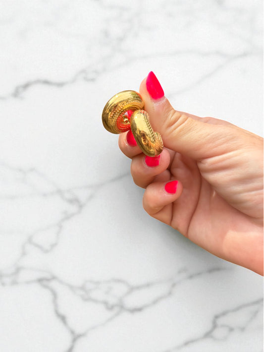 Boucles d’oreilles Golden Waves 🌊✨