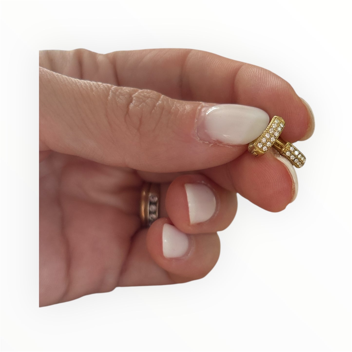Les boucles d’oreilles Stella - acier inoxydable et strass
