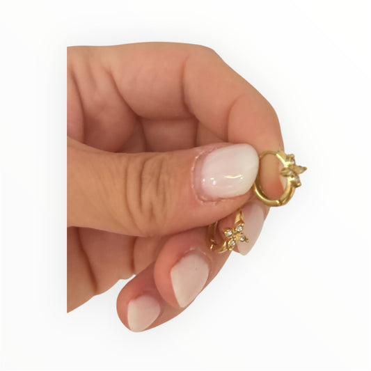 Boucles d’oreilles Étoile Cristal ✨strass acier inoxydable