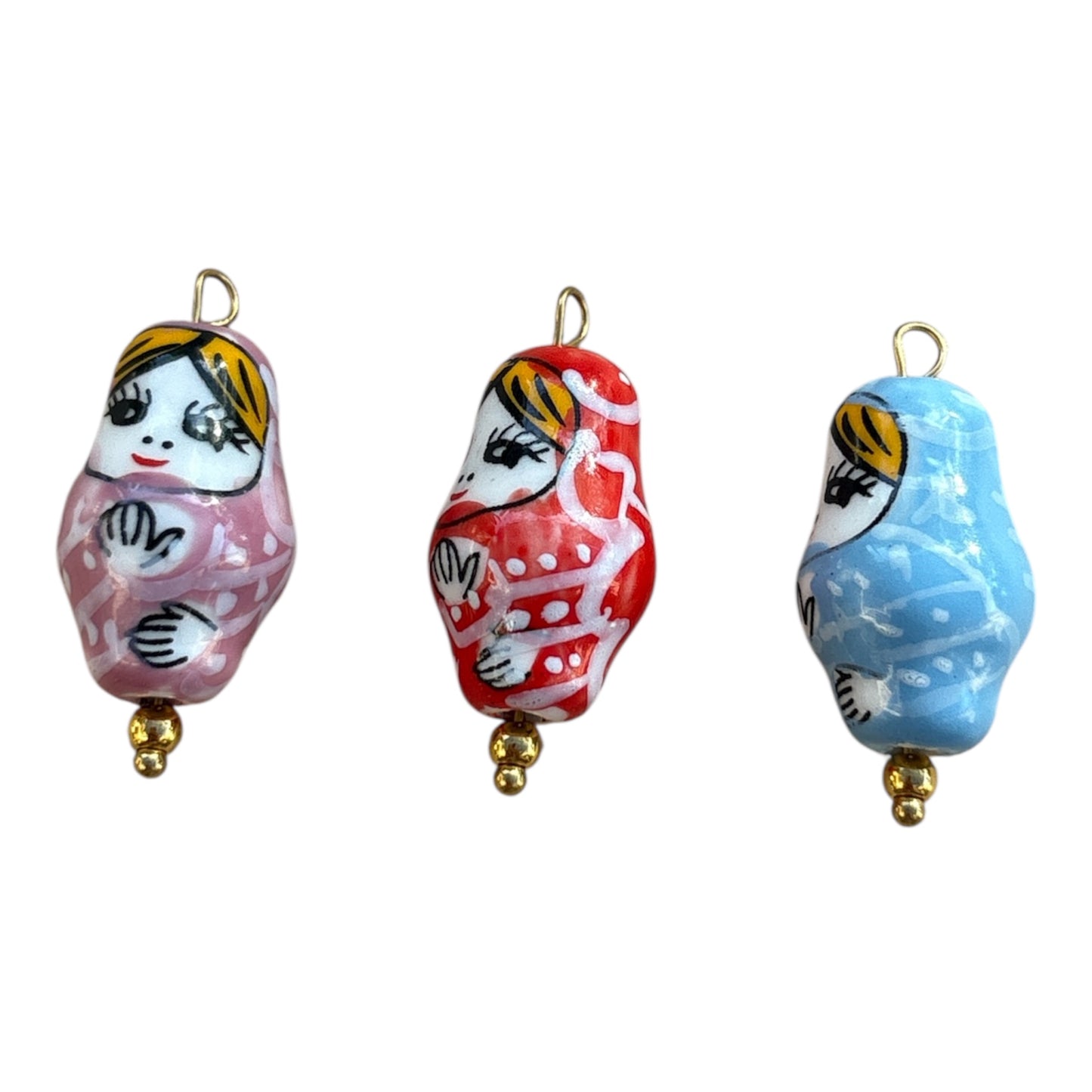 Charm poupée Matriochka colorée pour bracelet ou collier personnalisé By Maryon