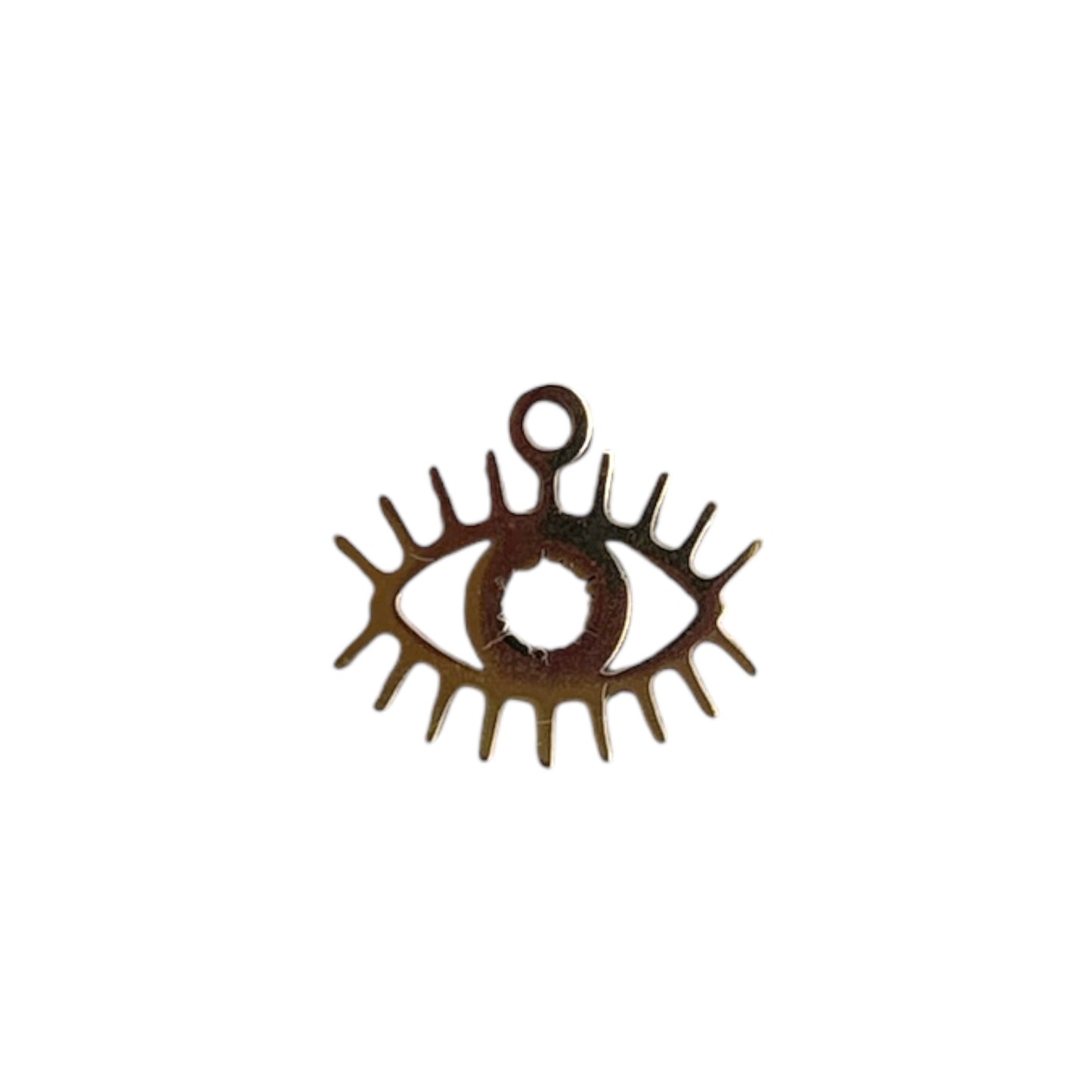Charm œil doré By Maryon, symbole de protection et de lumière, à ajouter sur un bracelet ou collier personnalisé.