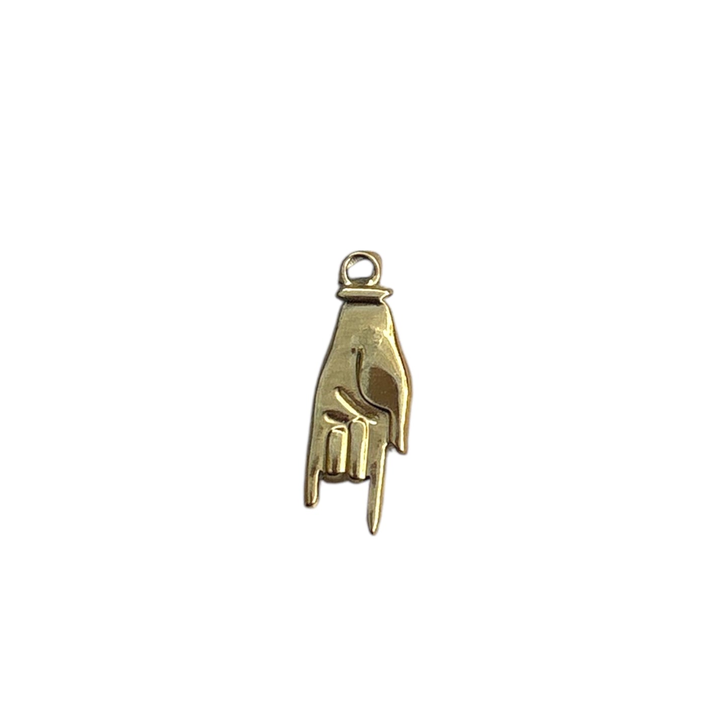 Charm main dorée By Maryon en acier inoxydable, symbole de protection et d’énergie, à ajouter sur un bracelet ou collier personnalisé.