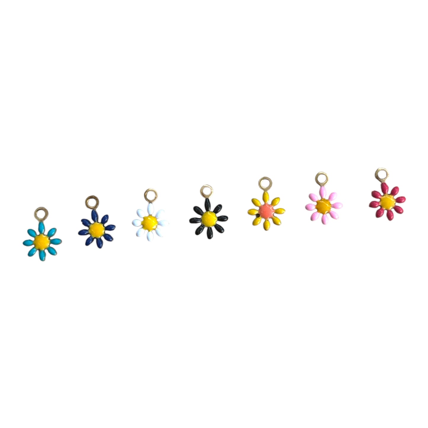 Charms fleurs colorées By Maryon, symboles de joie et de légèreté, à ajouter sur un bracelet ou collier personnalisé