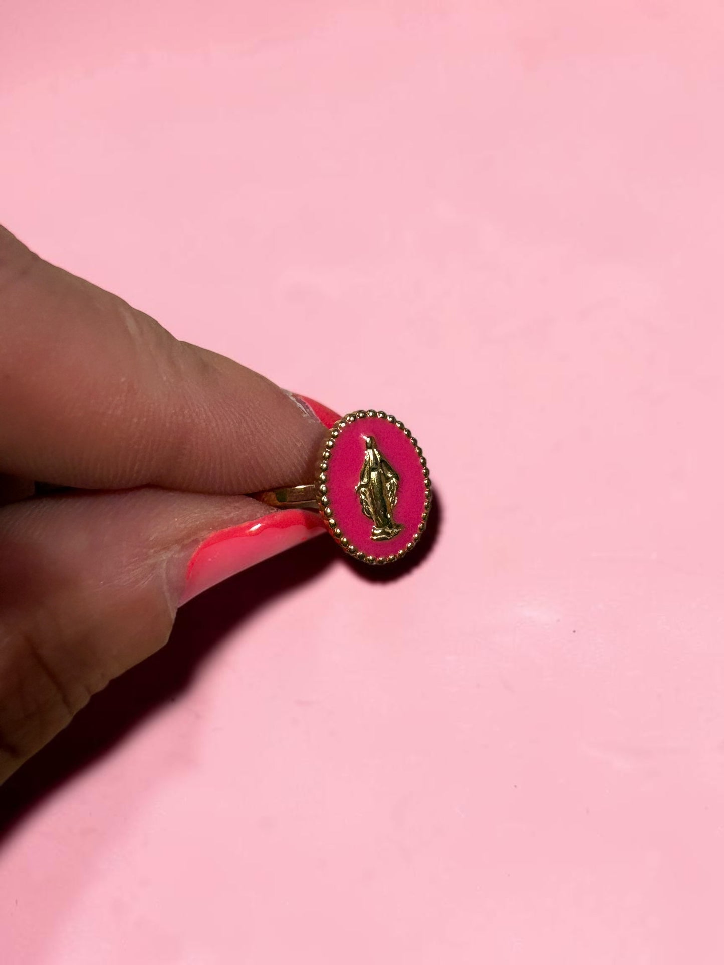 Bague Médaille en Émail