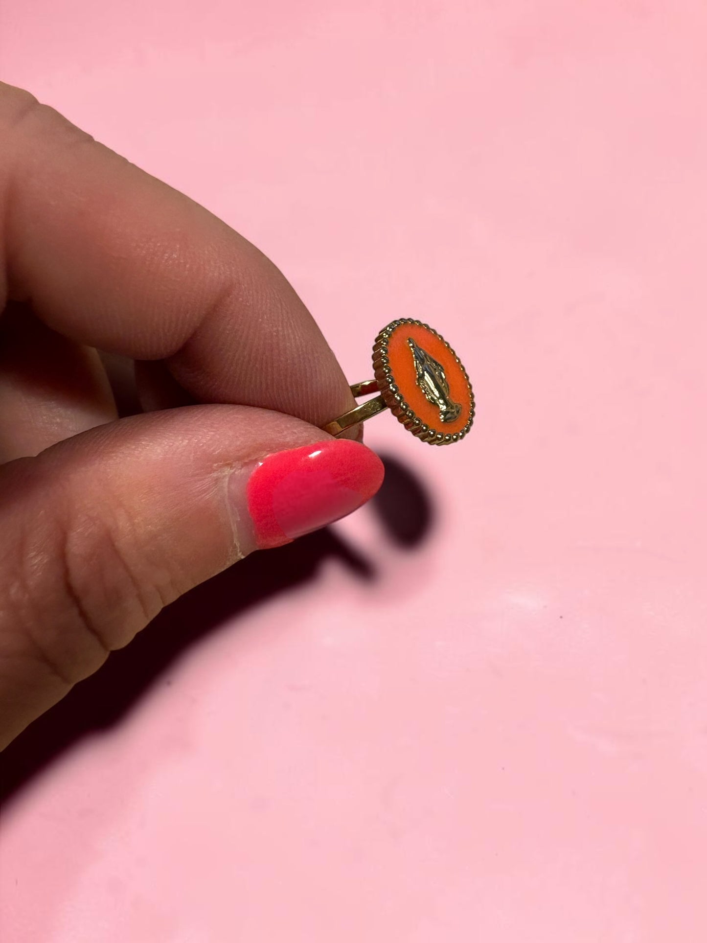 Bague Médaille en Émail