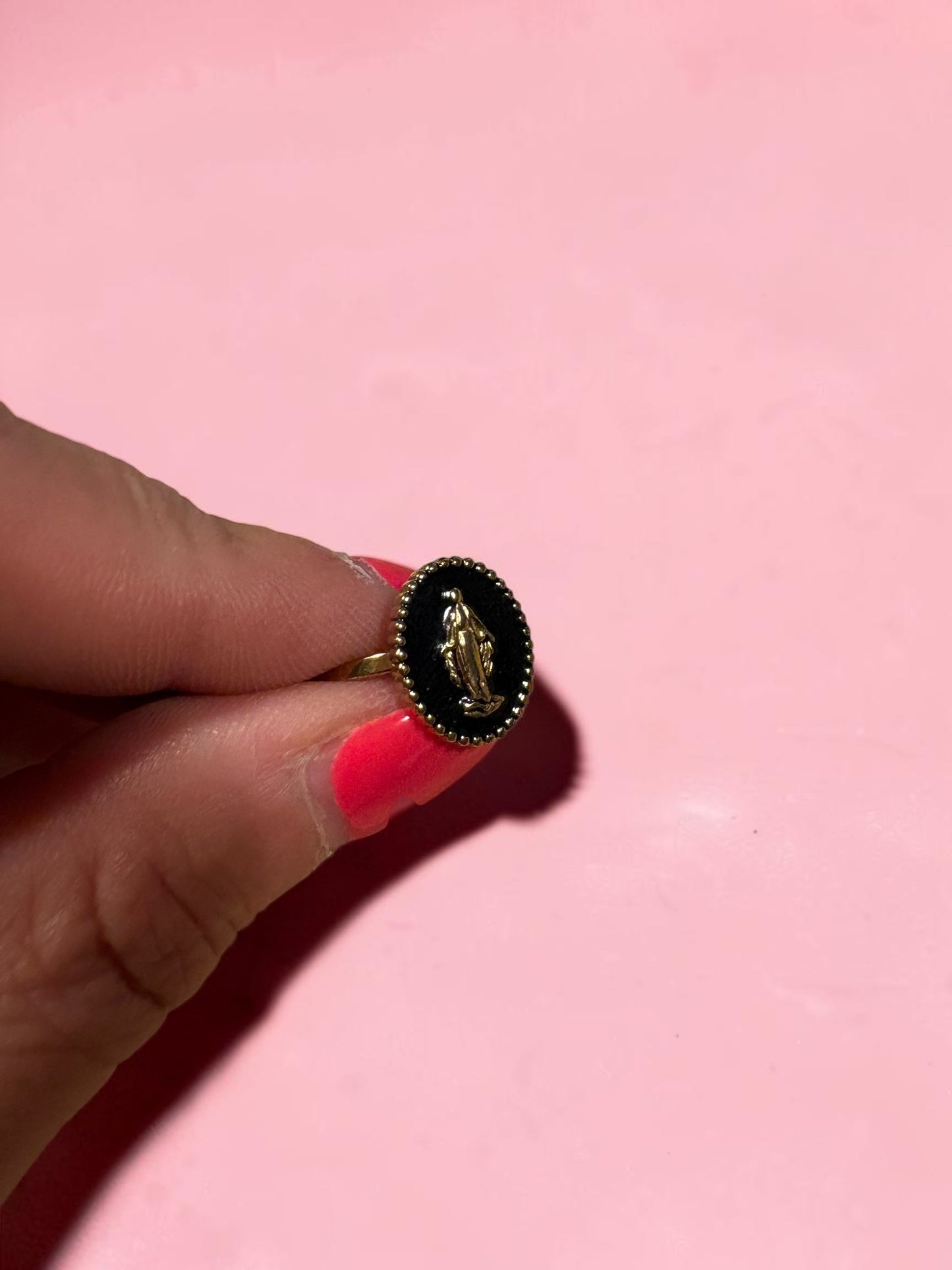 Bague Médaille en Émail