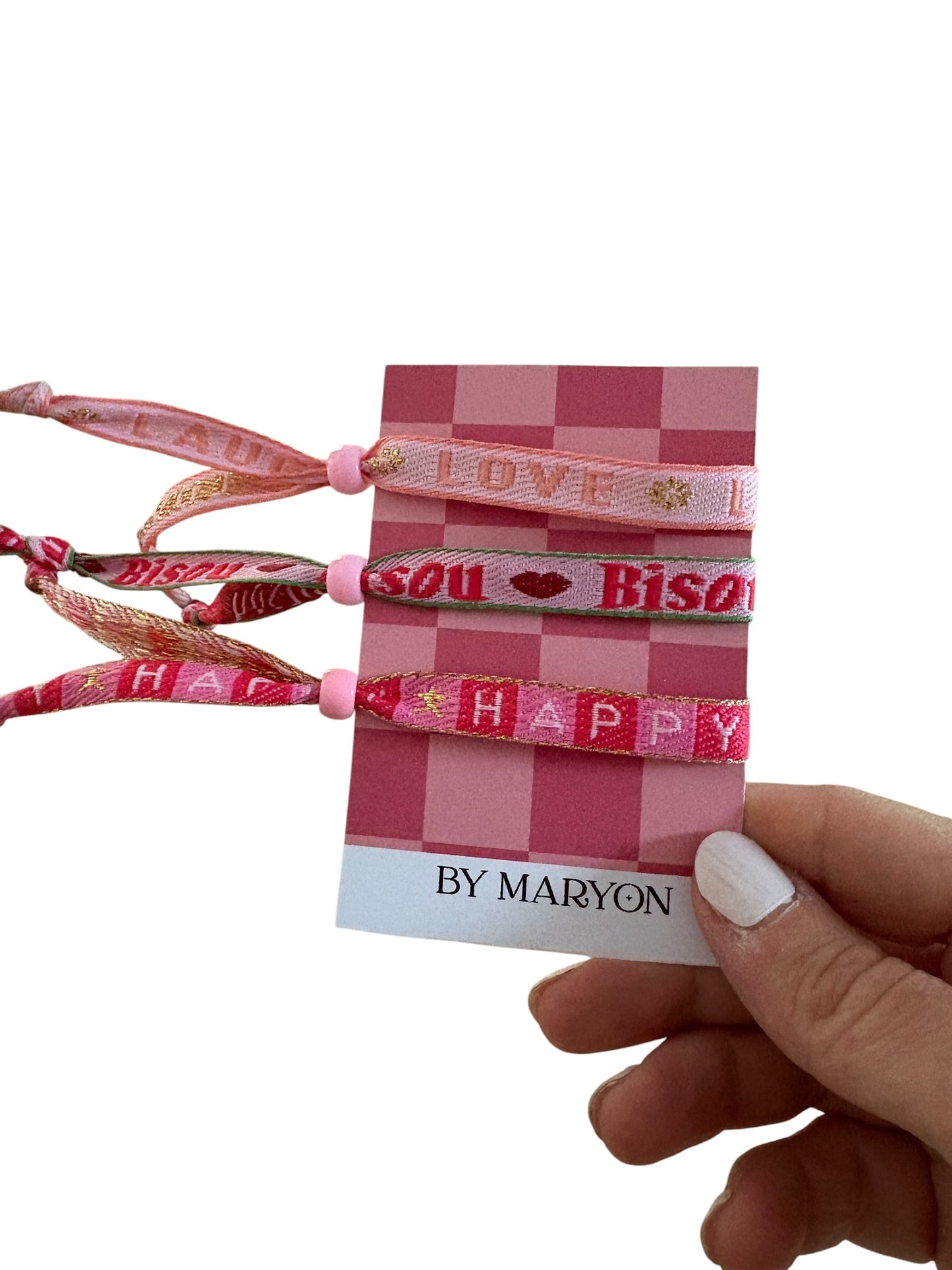 Lot de bracelets à message good vibes