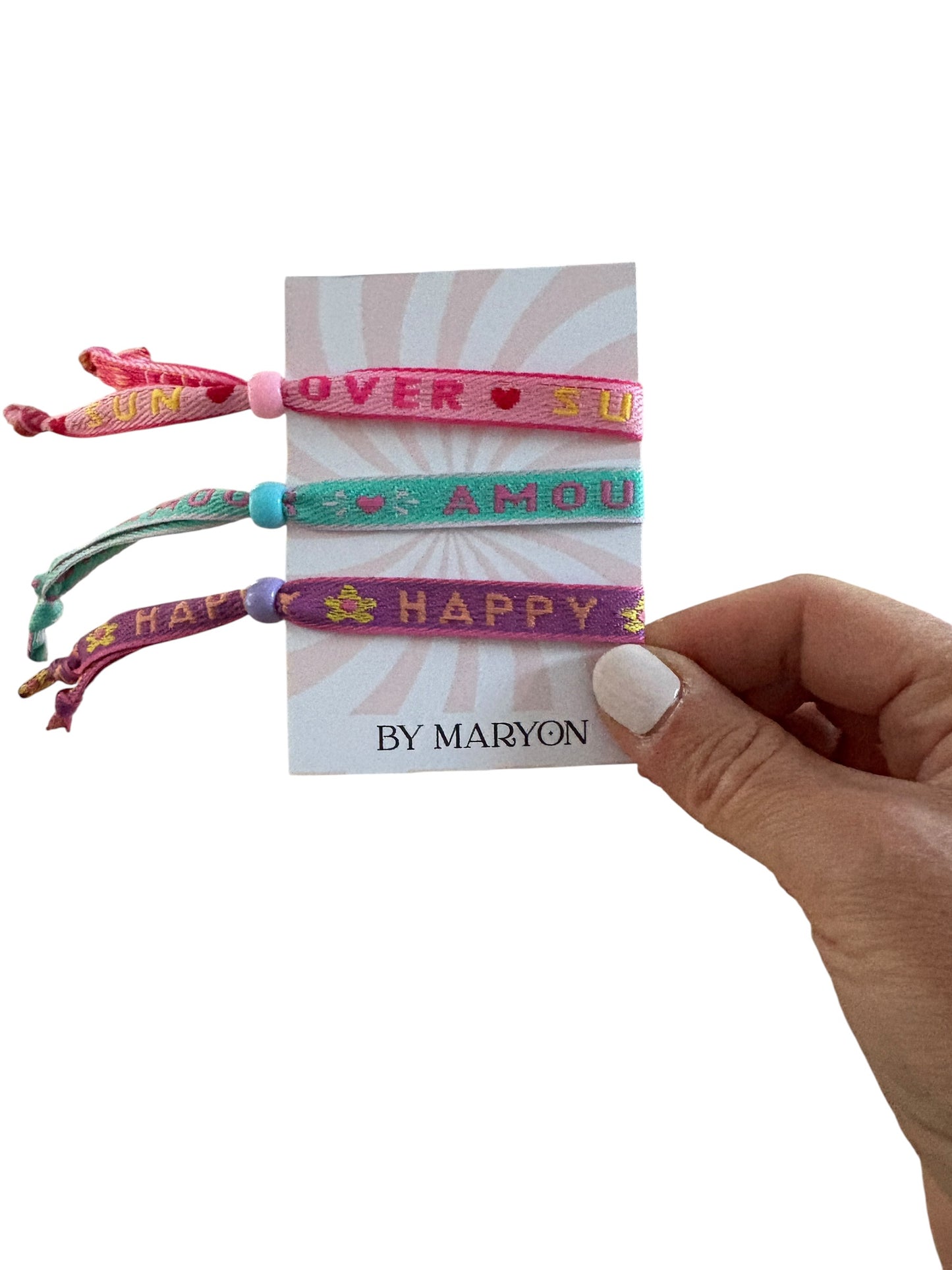 Lot de bracelets à message good vibes