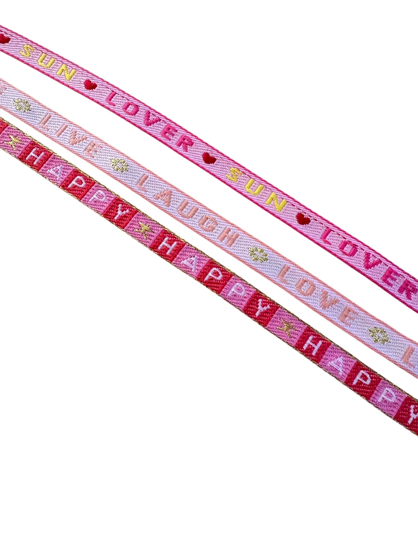 Lot de bracelets à message good vibes