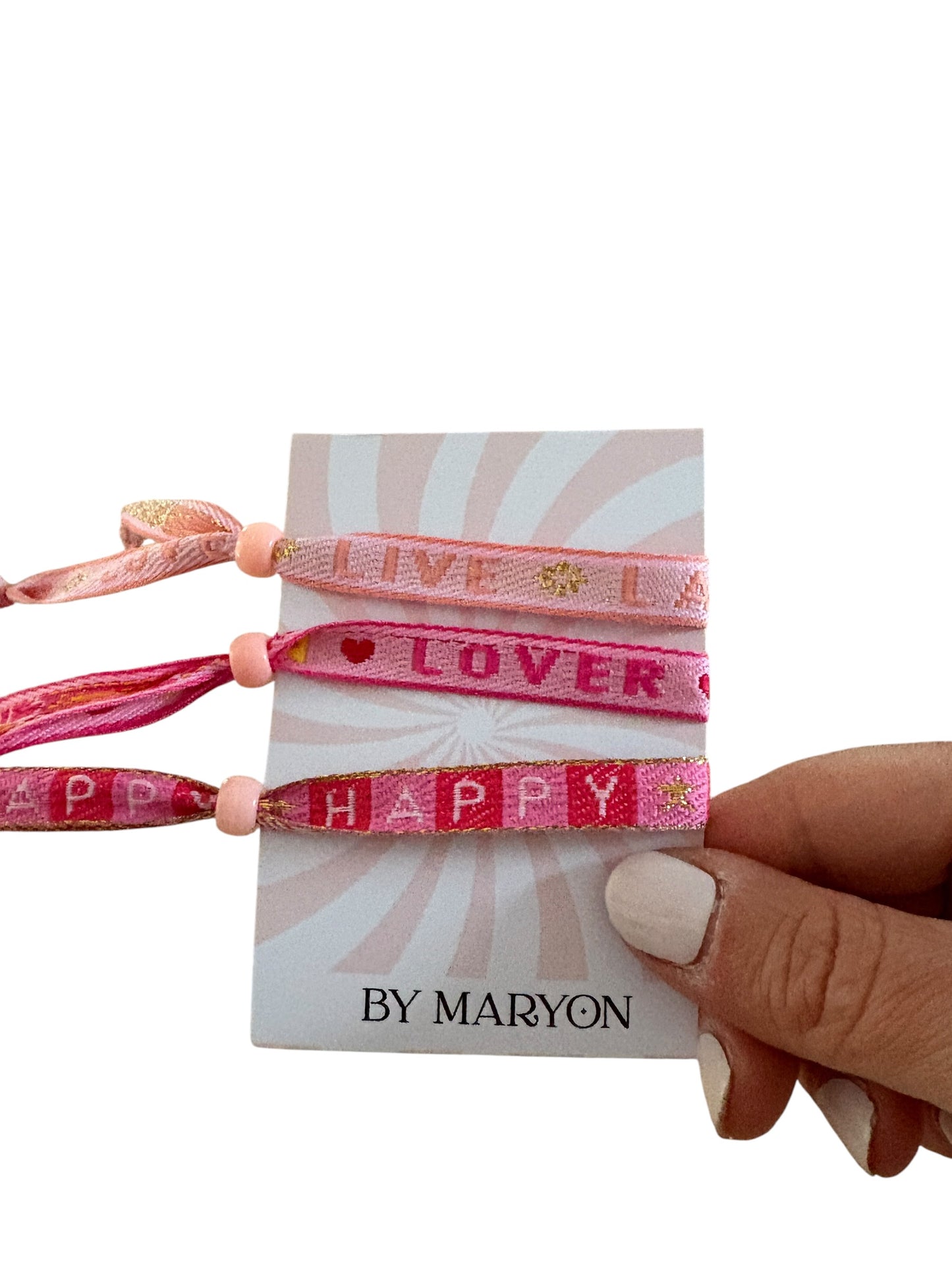 Lot de bracelets à message good vibes