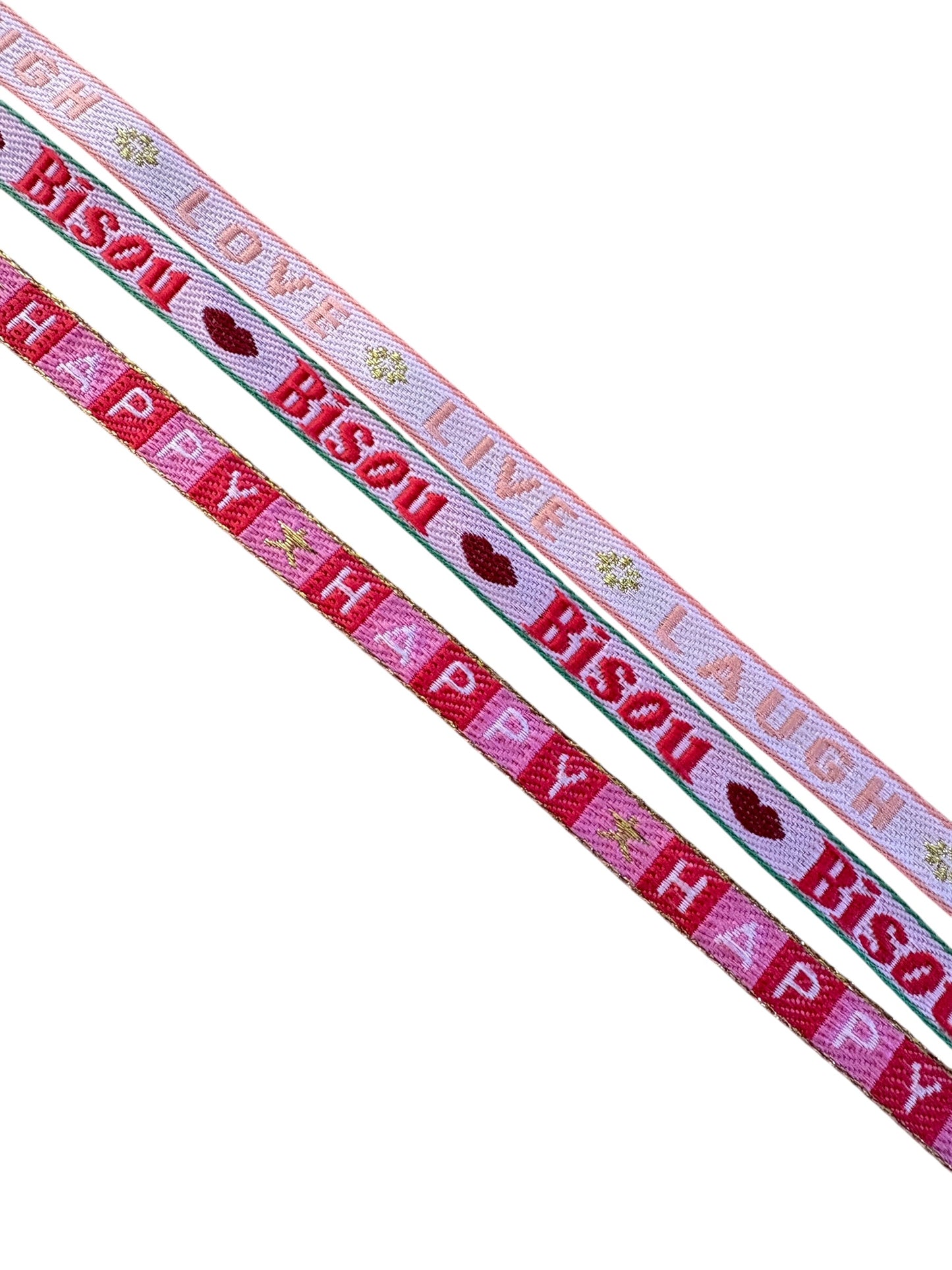 Lot de bracelets à message good vibes