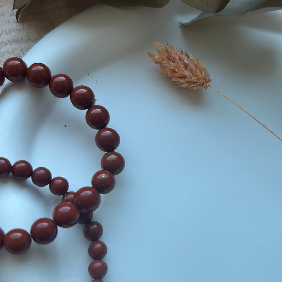 Bracelet jaspe rouge