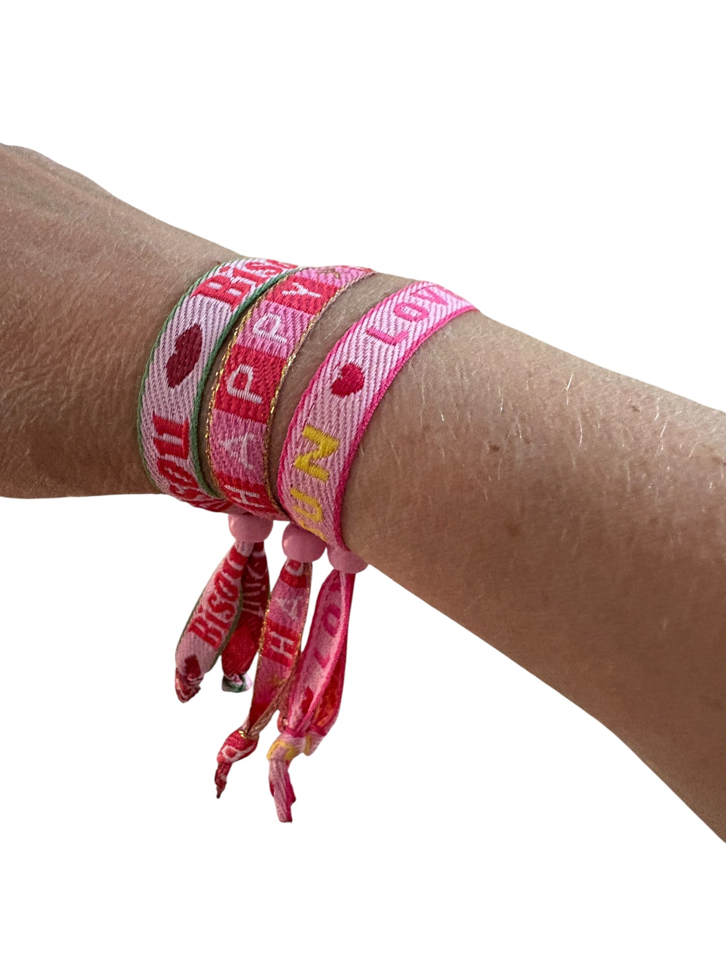 Lot de bracelets à message good vibes