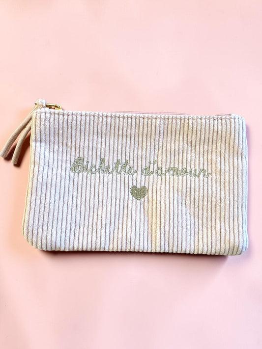 Pochette côtelée bichette