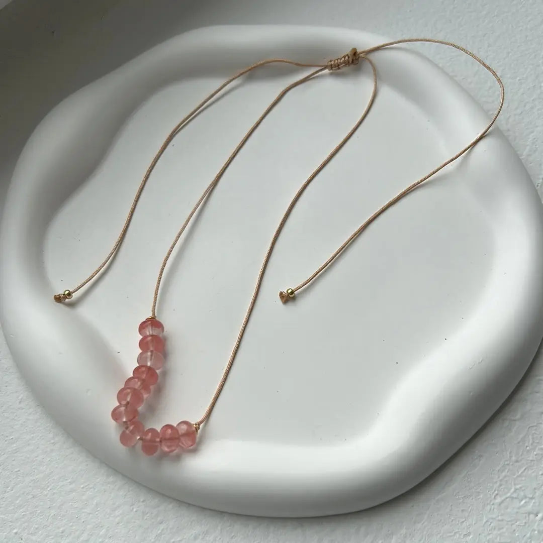 Collier tourmaline melon d’eau