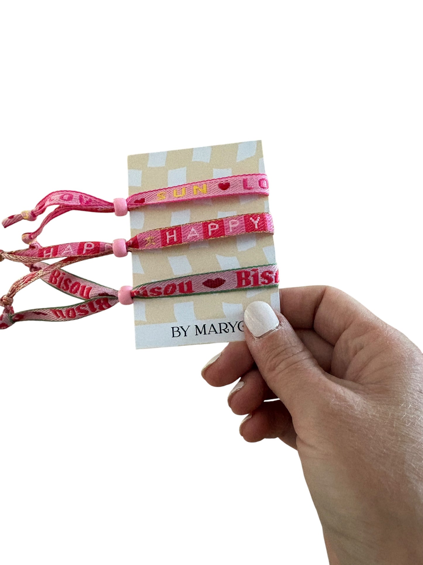 Lot de bracelets à message good vibes
