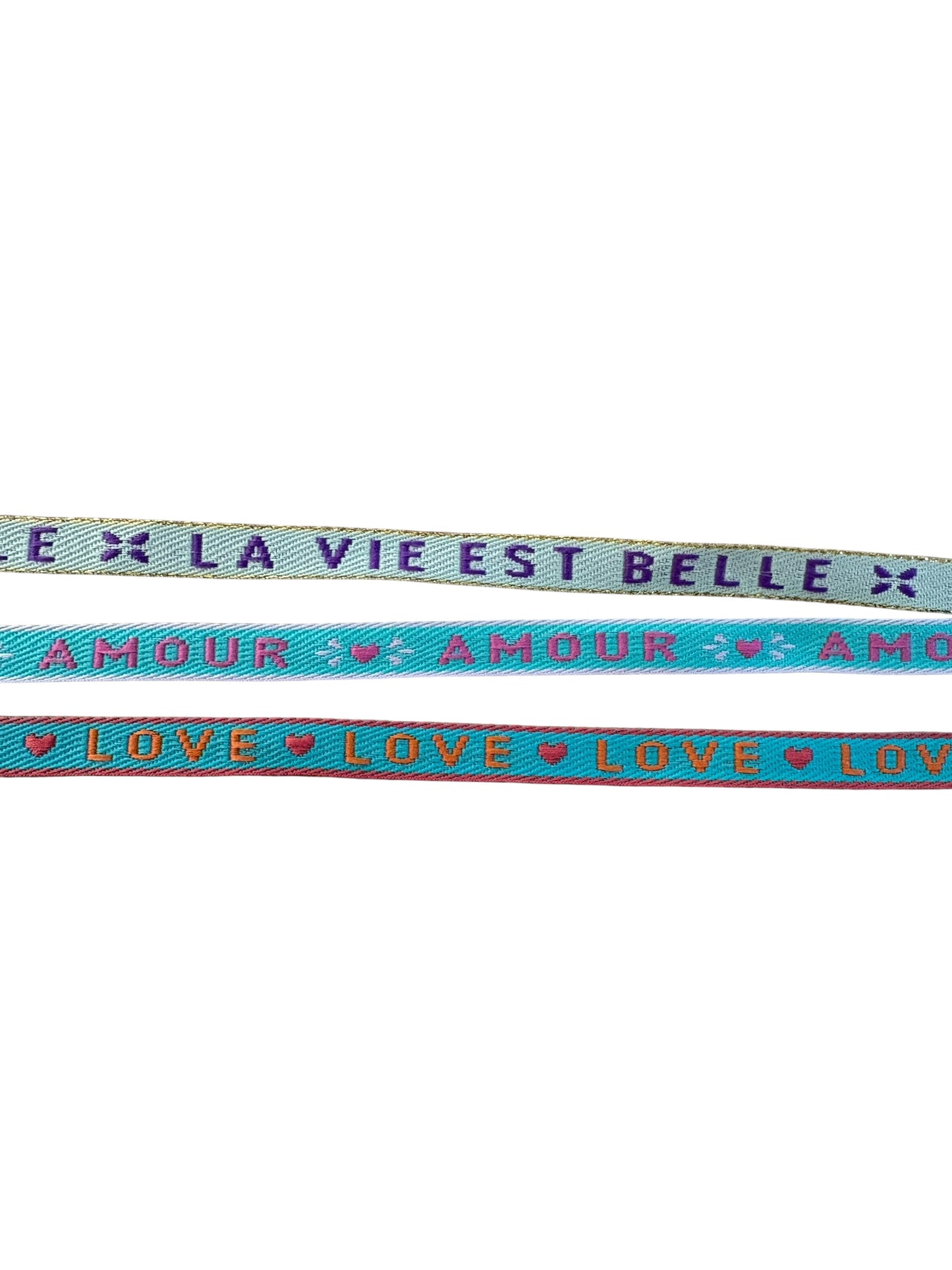 Lot de bracelets à message good vibes