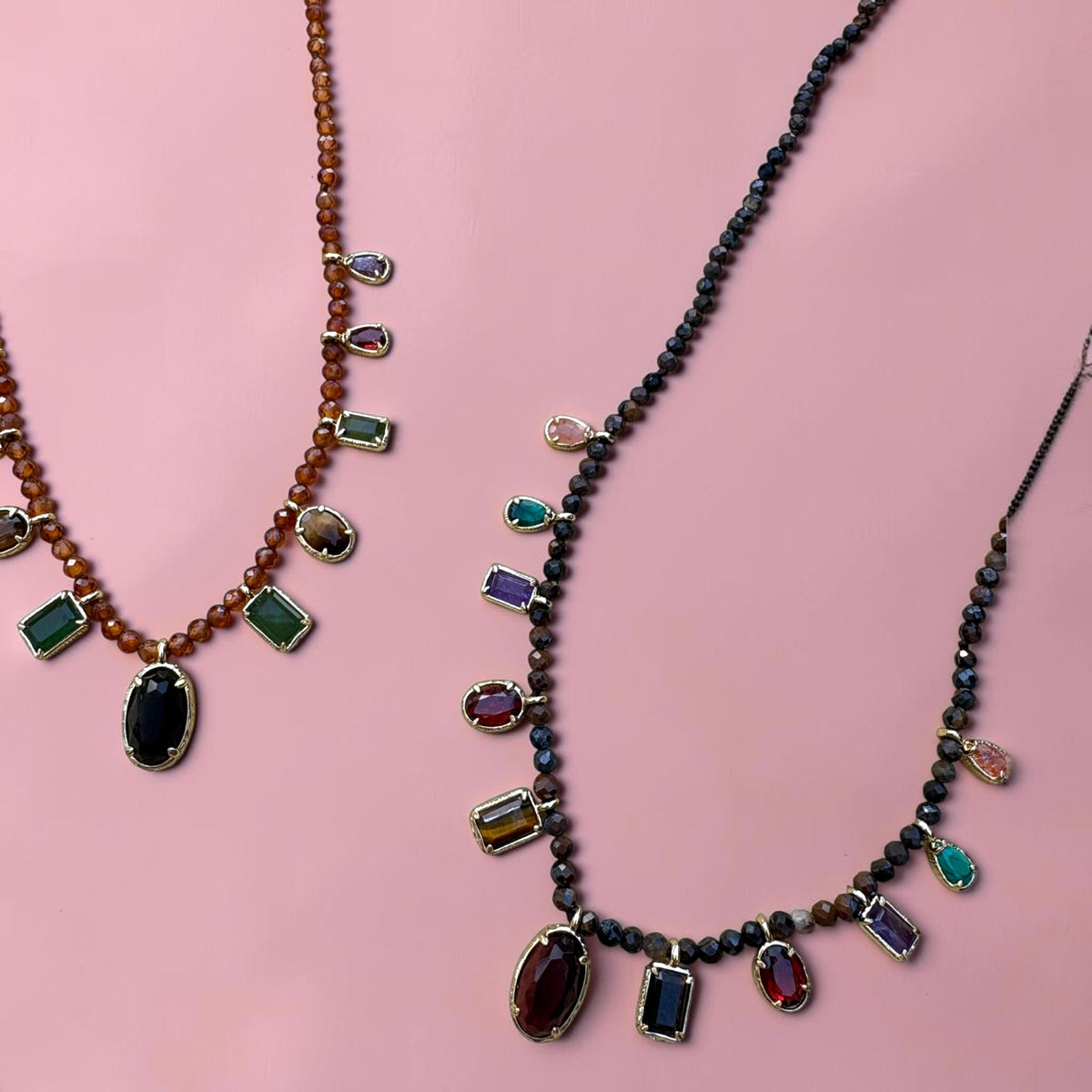 Collier pierres naturelles & charms