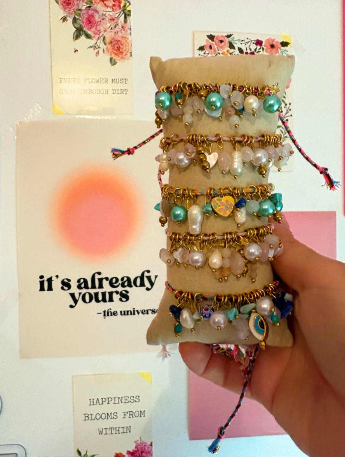 Bracelets Tressés avec Breloques et Pierres Naturelles