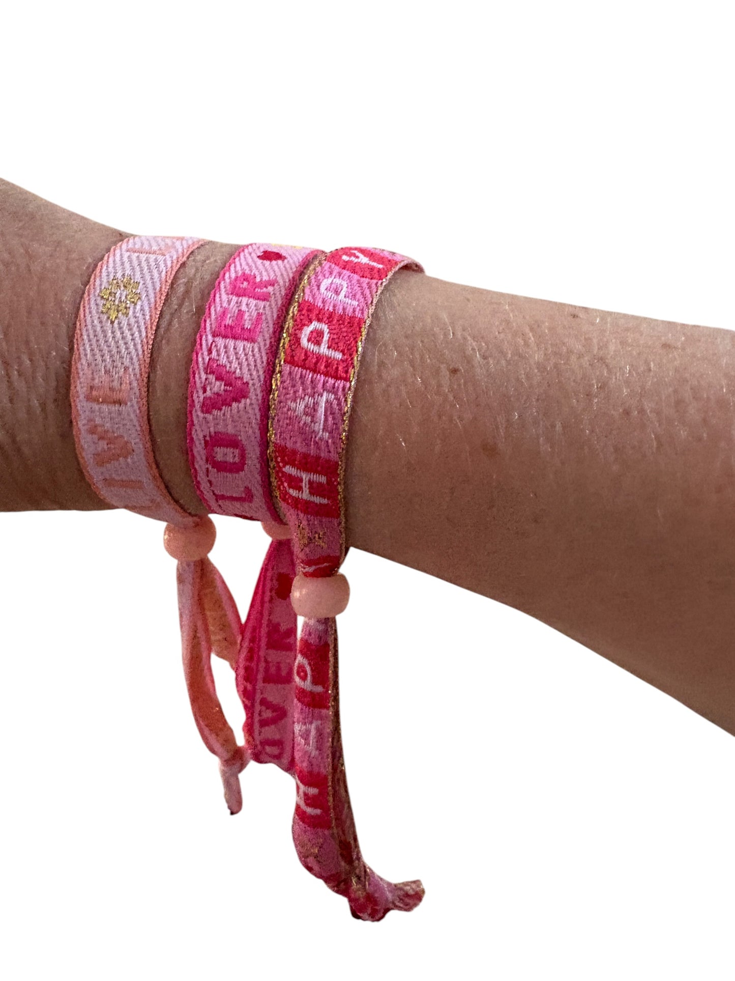 Lot de bracelets à message good vibes