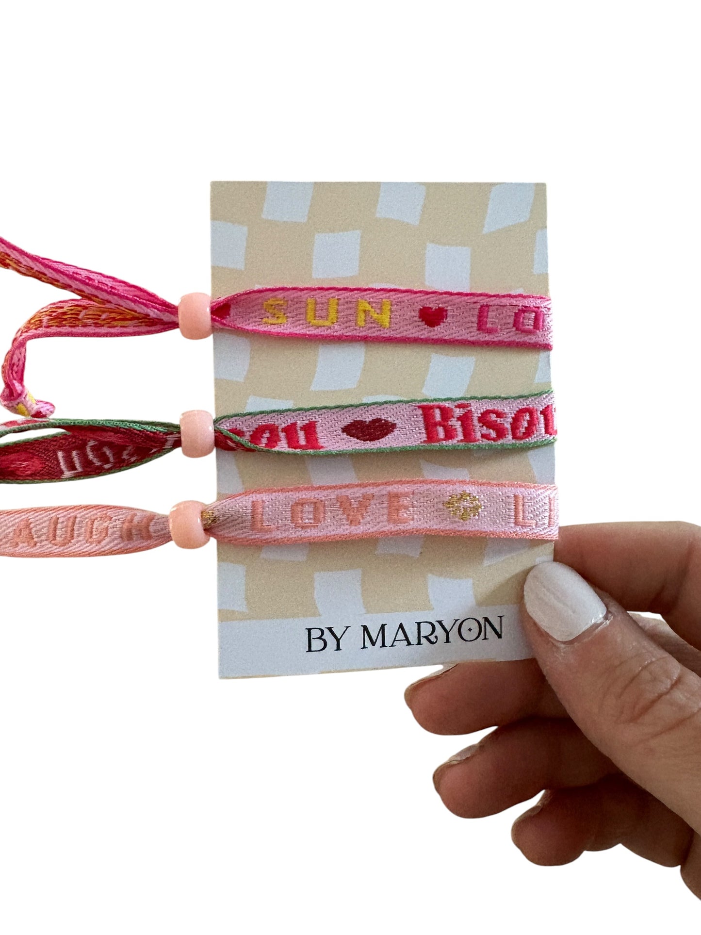 Lot de bracelets à message good vibes