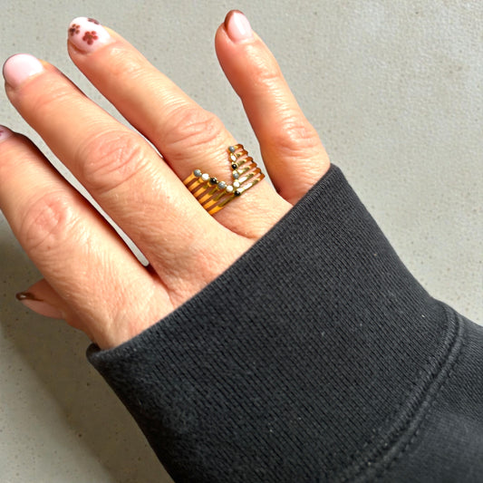 Bague “Vibes” – Acier inoxydable & détails colorés