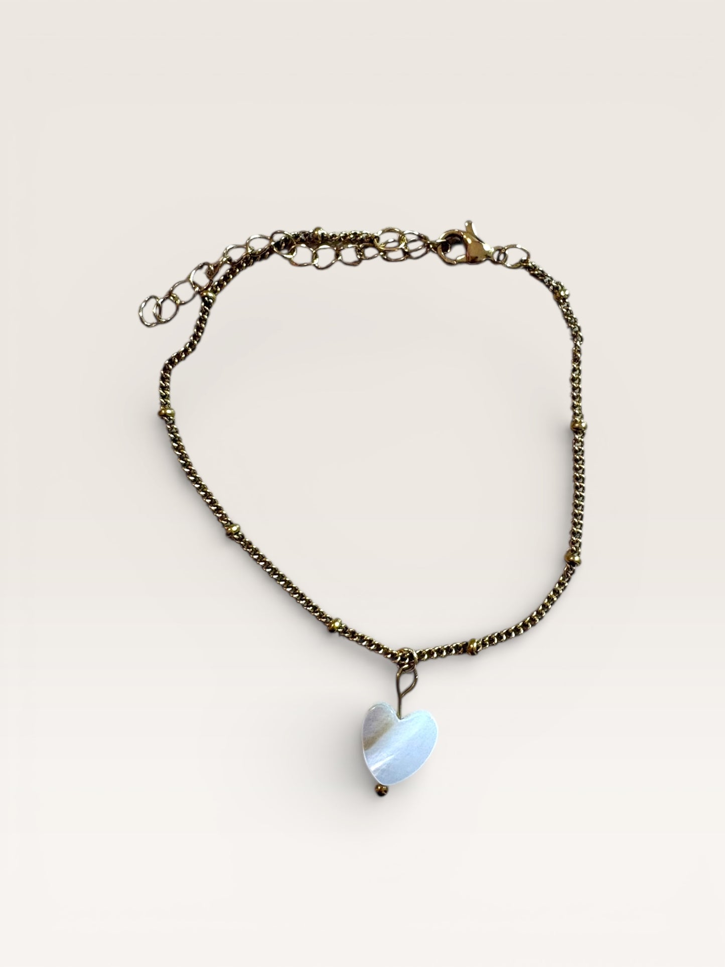 Bracelet chaîne cœur nacre – Collection Pour Toi