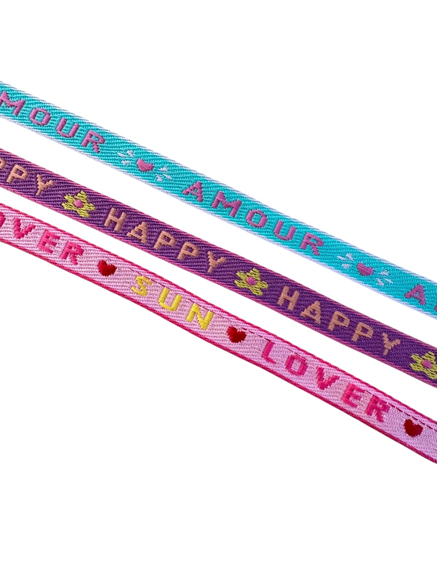 Lot de bracelets à message good vibes