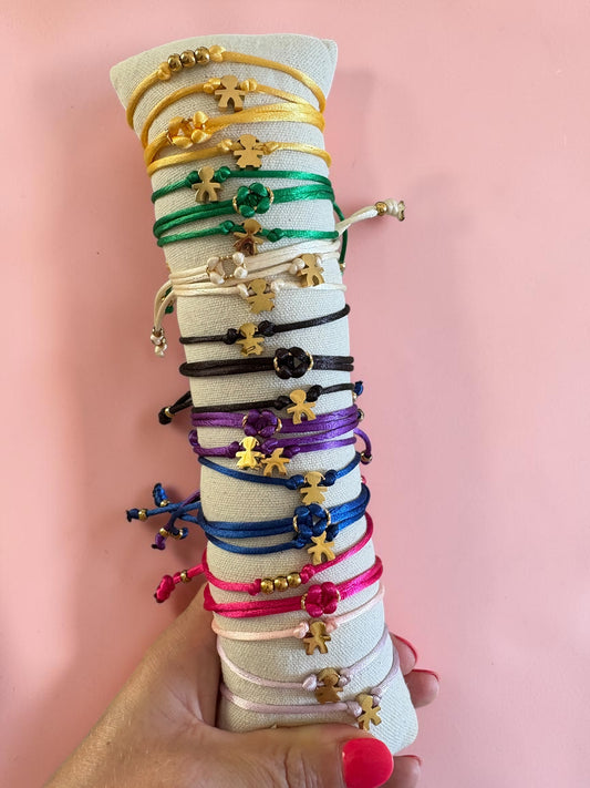 Bracelet Cordon Satiné & Acier Inoxydable 🌟