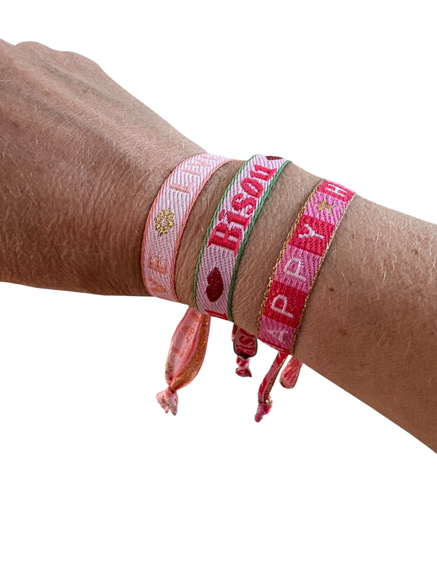 Lot de bracelets à message good vibes