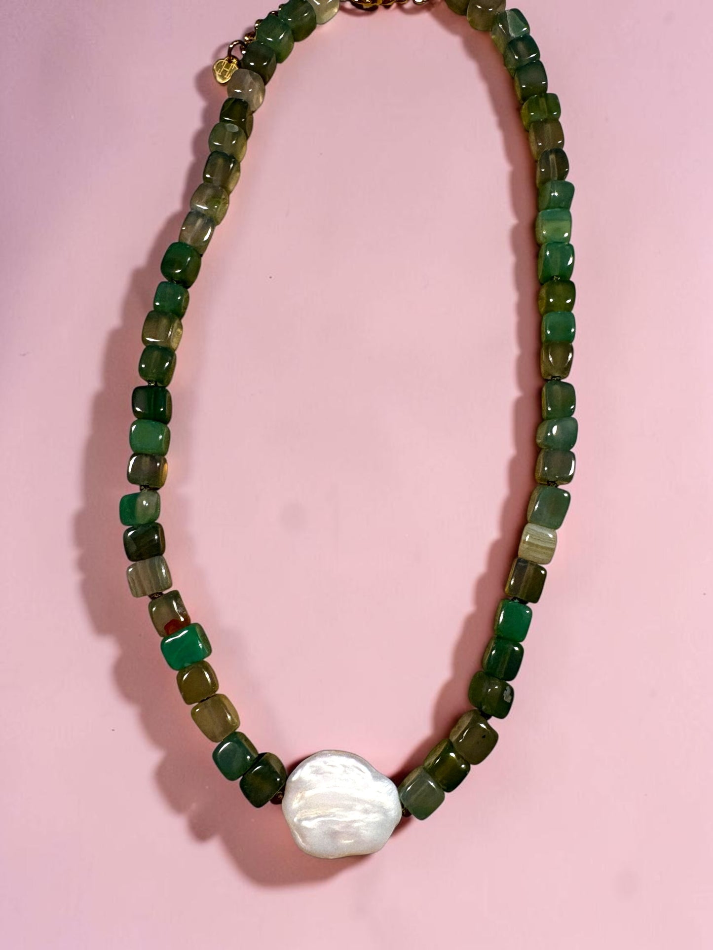Collier Nacre – Pierre Naturelle & Perle d’Eau Douce