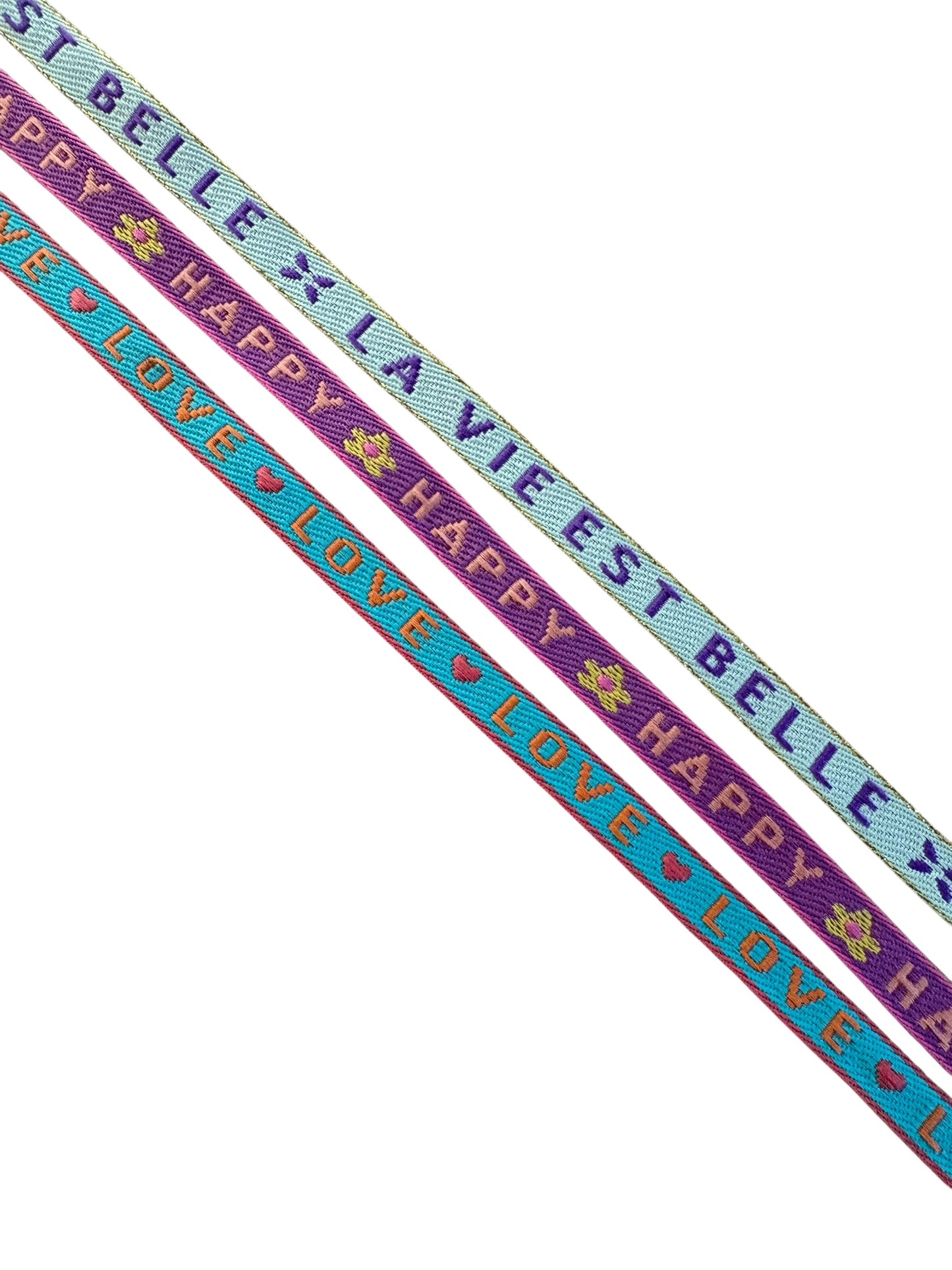 Lot de bracelets à message good vibes