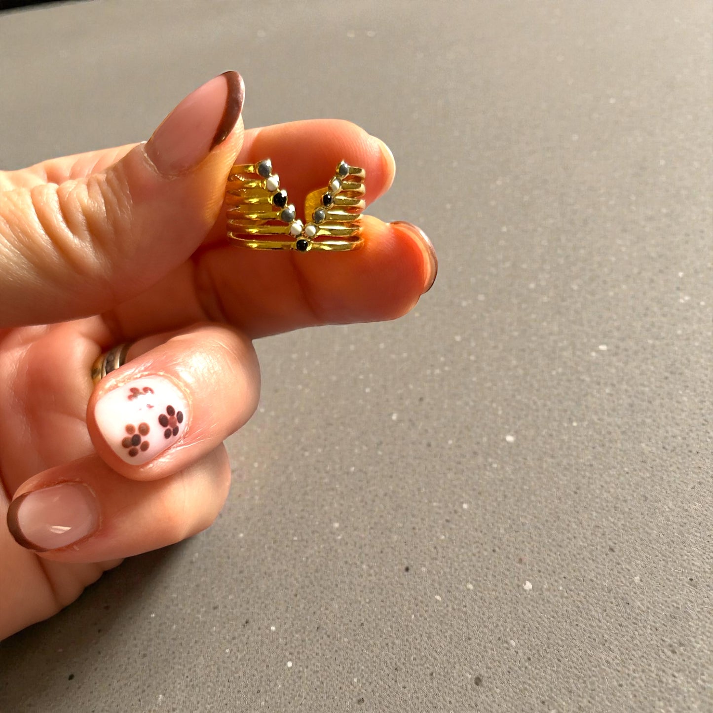 Bague “Vibes” – Acier inoxydable & détails colorés