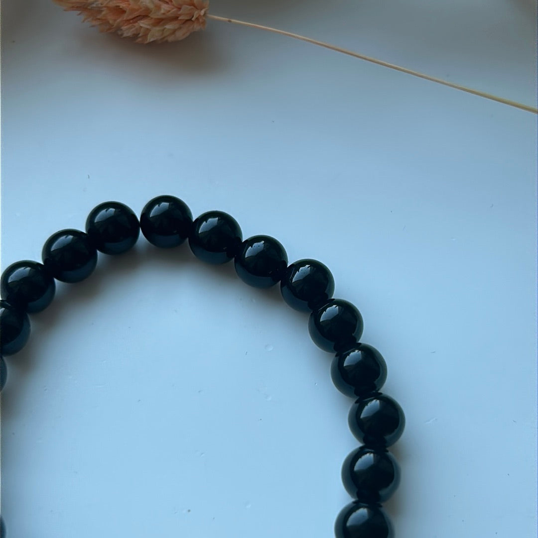 Bracelet obsidienne noire