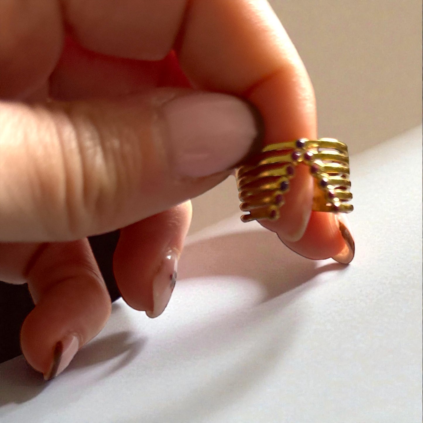 Bague “Vibes” – Acier inoxydable & détails colorés