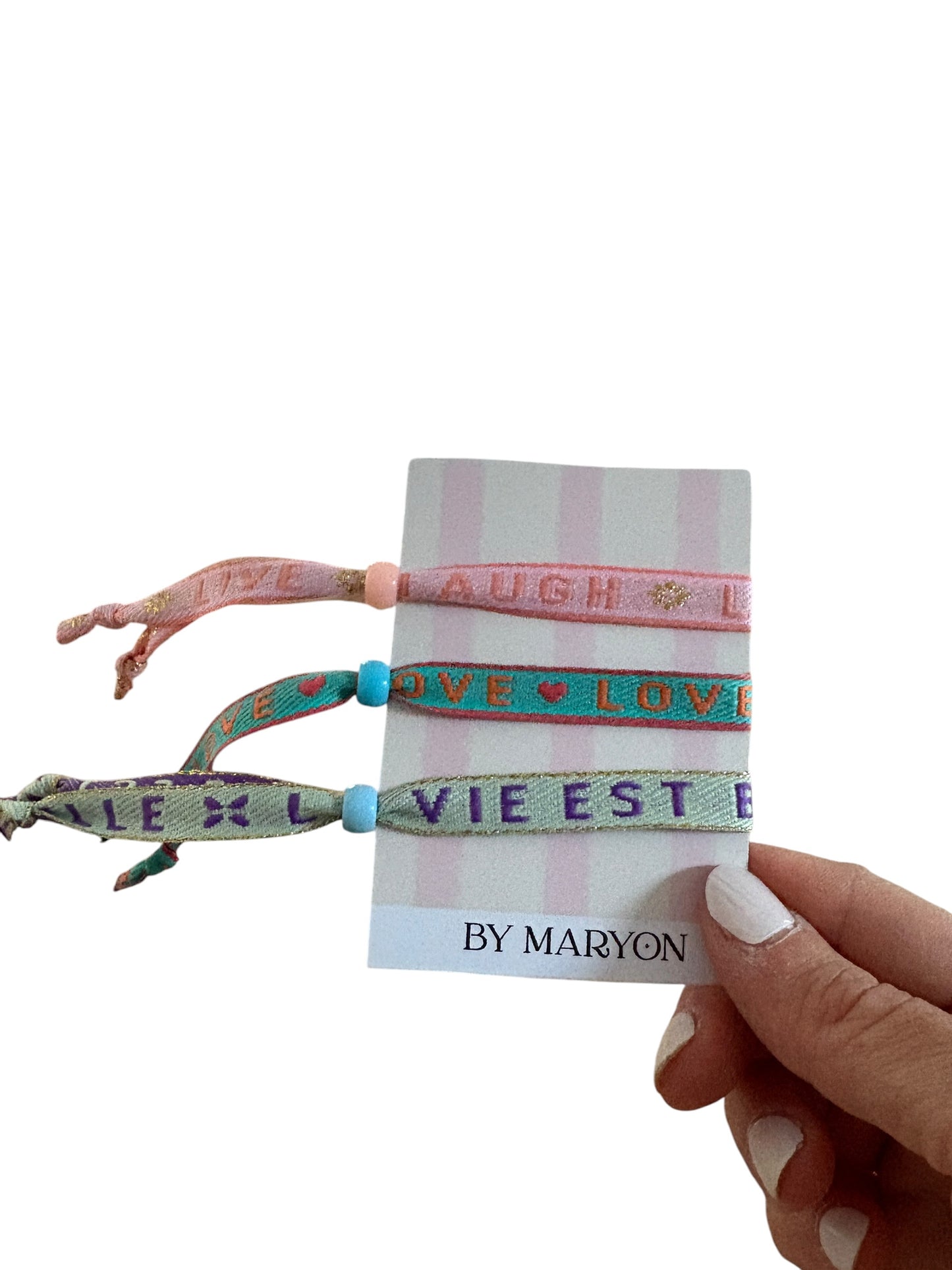 Lot de bracelets à message good vibes
