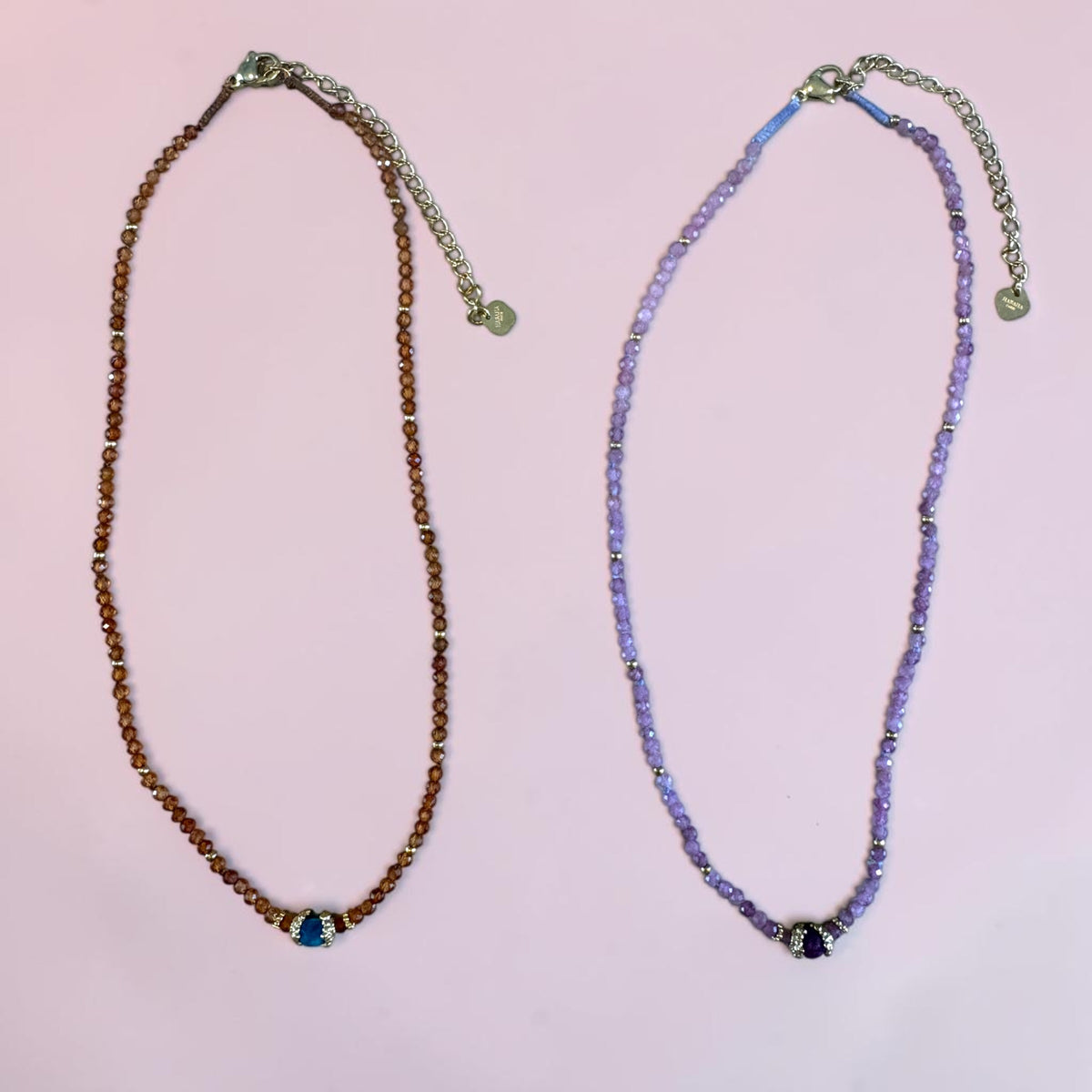 Collier Pierres Naturelles & Pierre Centrale – Bijou Fin