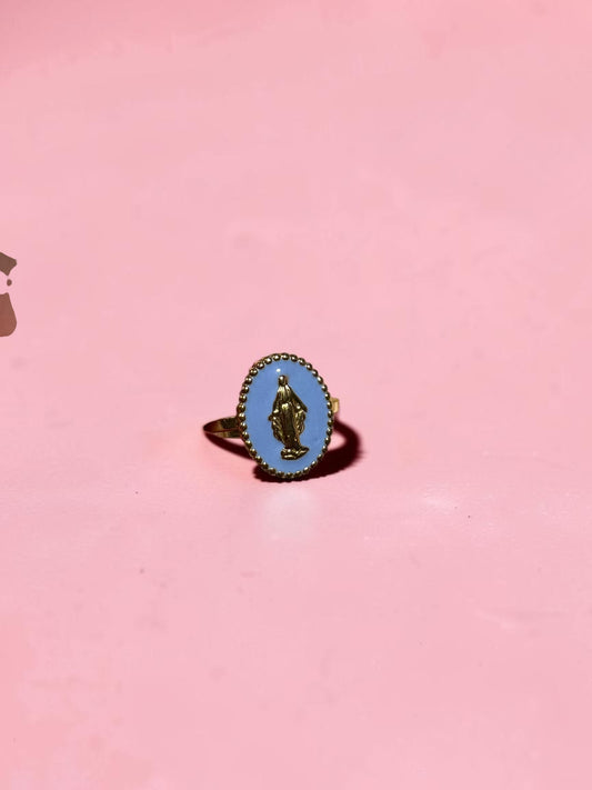 Bague Médaille en Émail