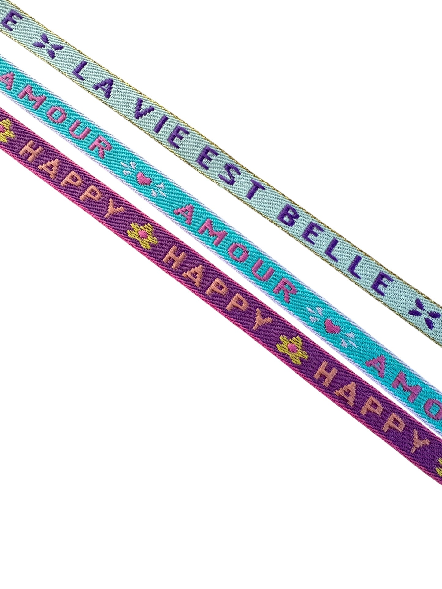 Lot de bracelets à message good vibes