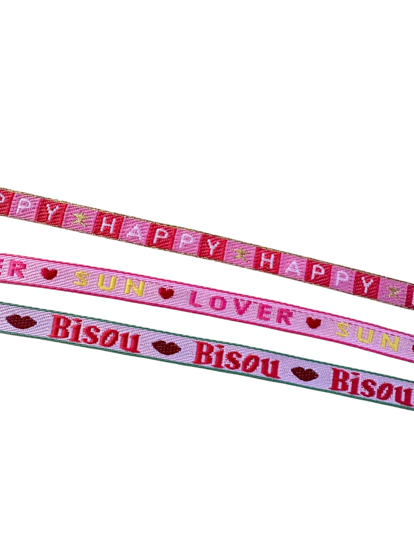 Lot de bracelets à message good vibes