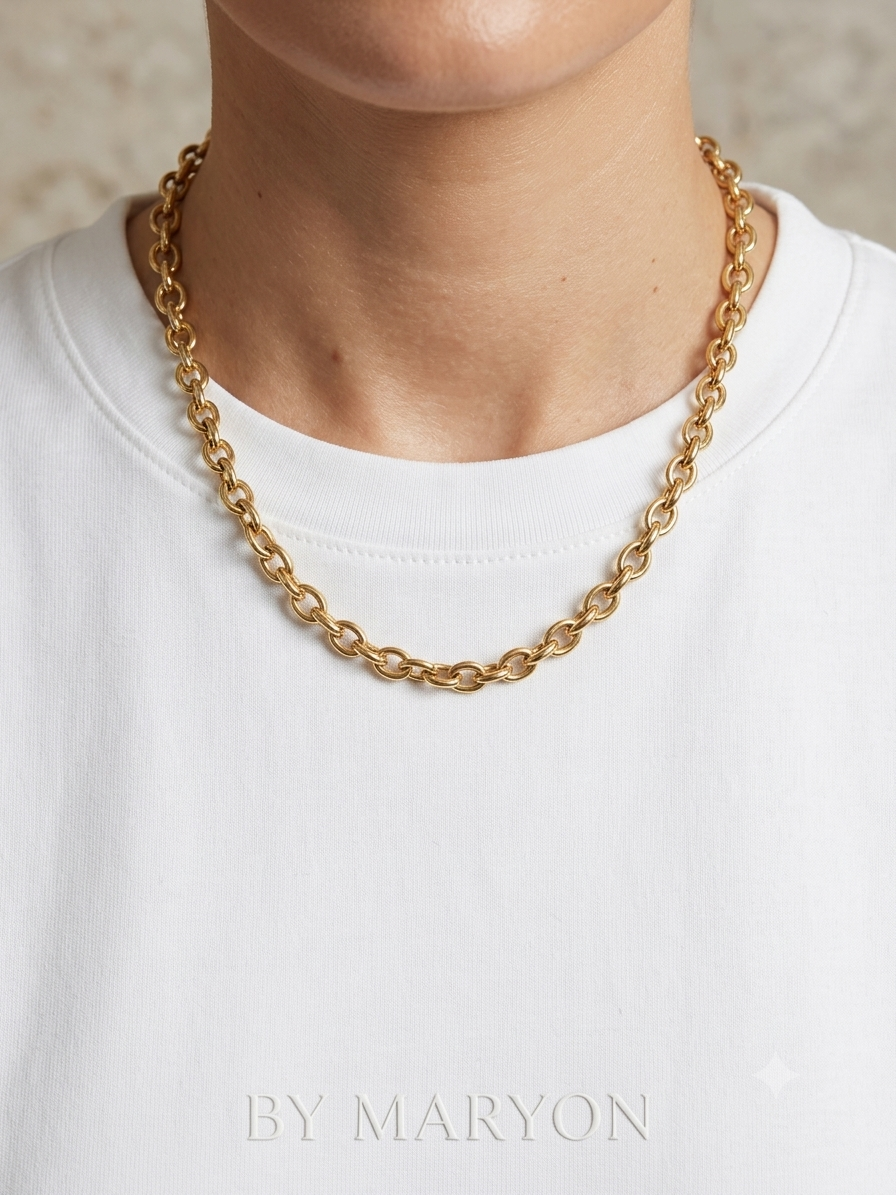 Collier Luna – Acier inoxydable doré