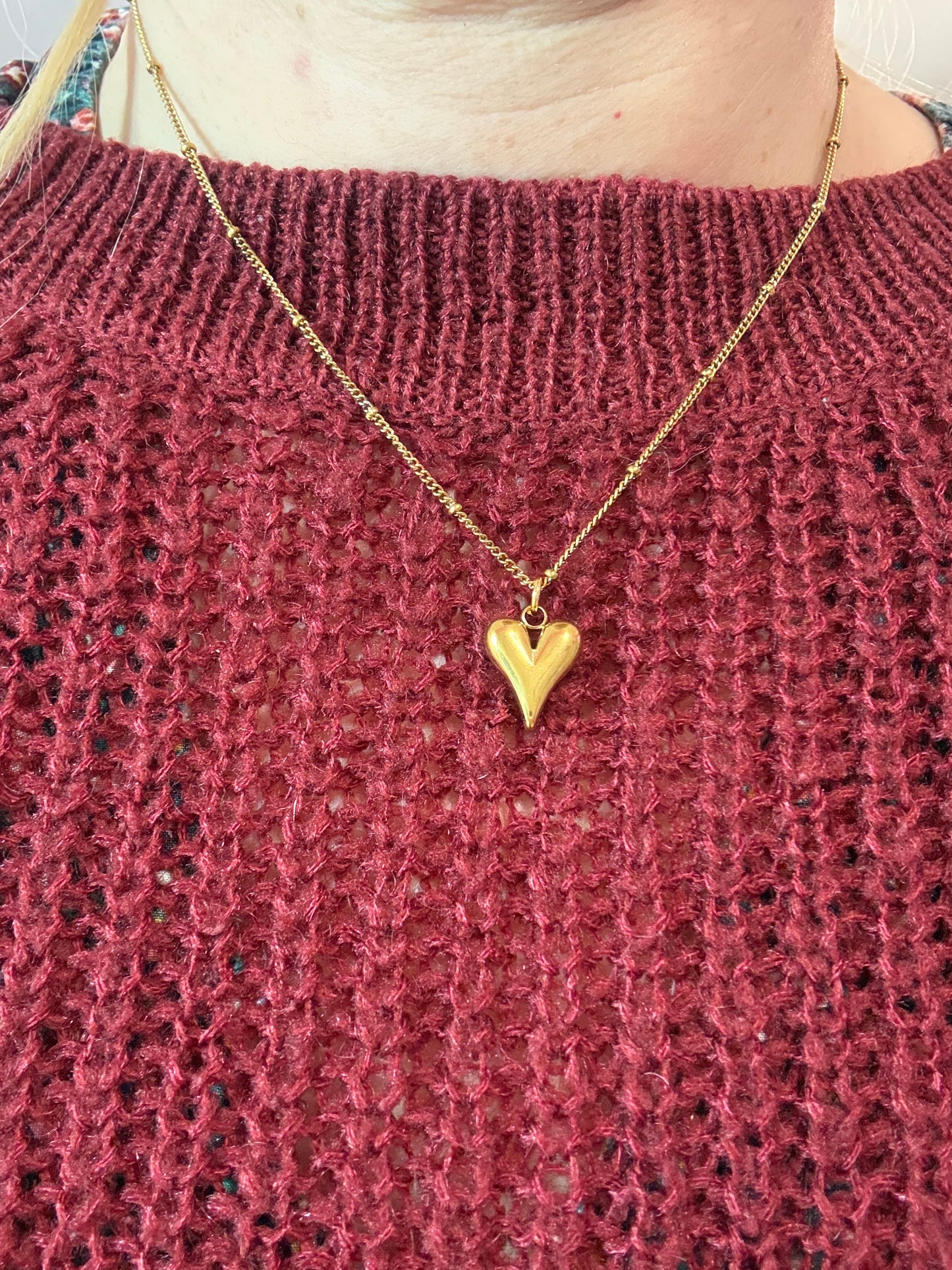 Collier cœur doré – Collection Pour Toi